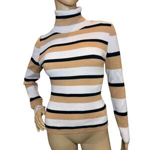 Maeve Anthropologie Long Sleeve Striped Turtleneck Sweater Women’s Size Medium